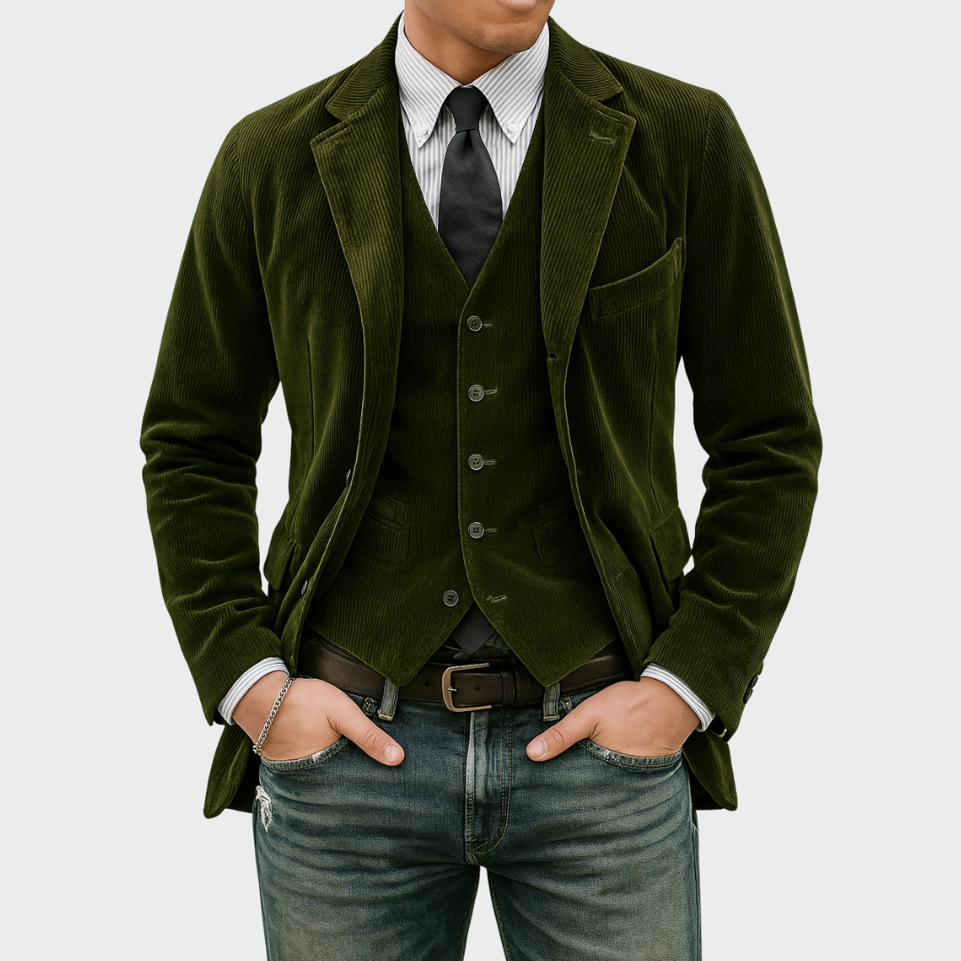 Benedict™ | Corduroy Blazer & Vest Set